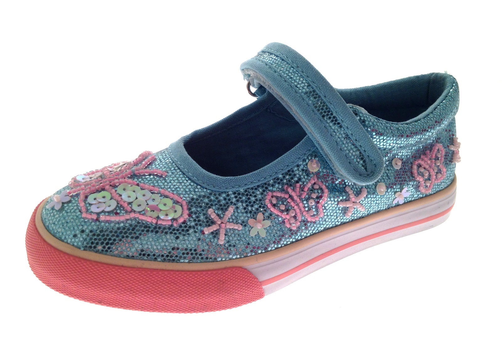 Girls sparkly pumps Complete her look with these sparkly slip-ons!